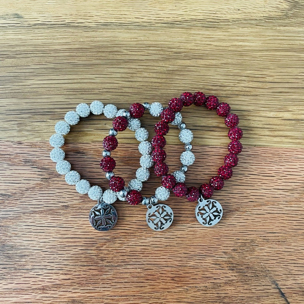 Rustic Cuff stretch bracelet set